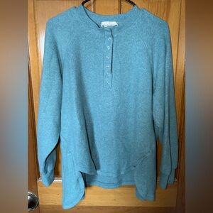 Zenana Full Size Brushed Melange Hacci High-Low Womens Sweater